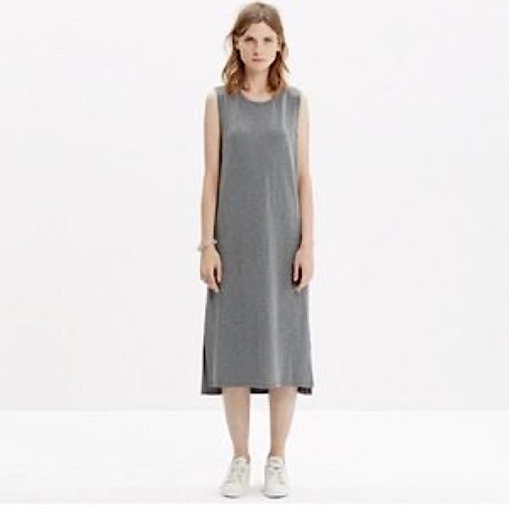 Madewell sleeveless tee midi dress